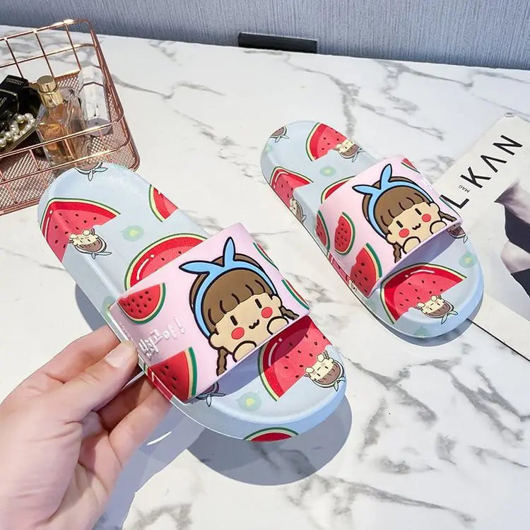 Cute Avocado Cartoon Sandals for Home Use