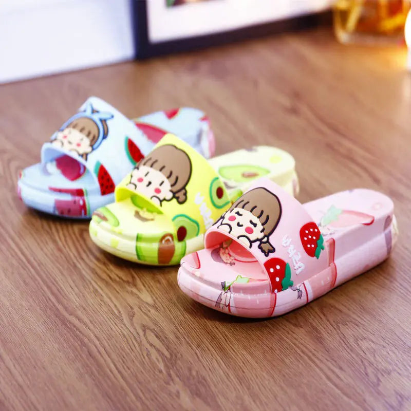 Cute Avocado Cartoon Sandals for Home Use